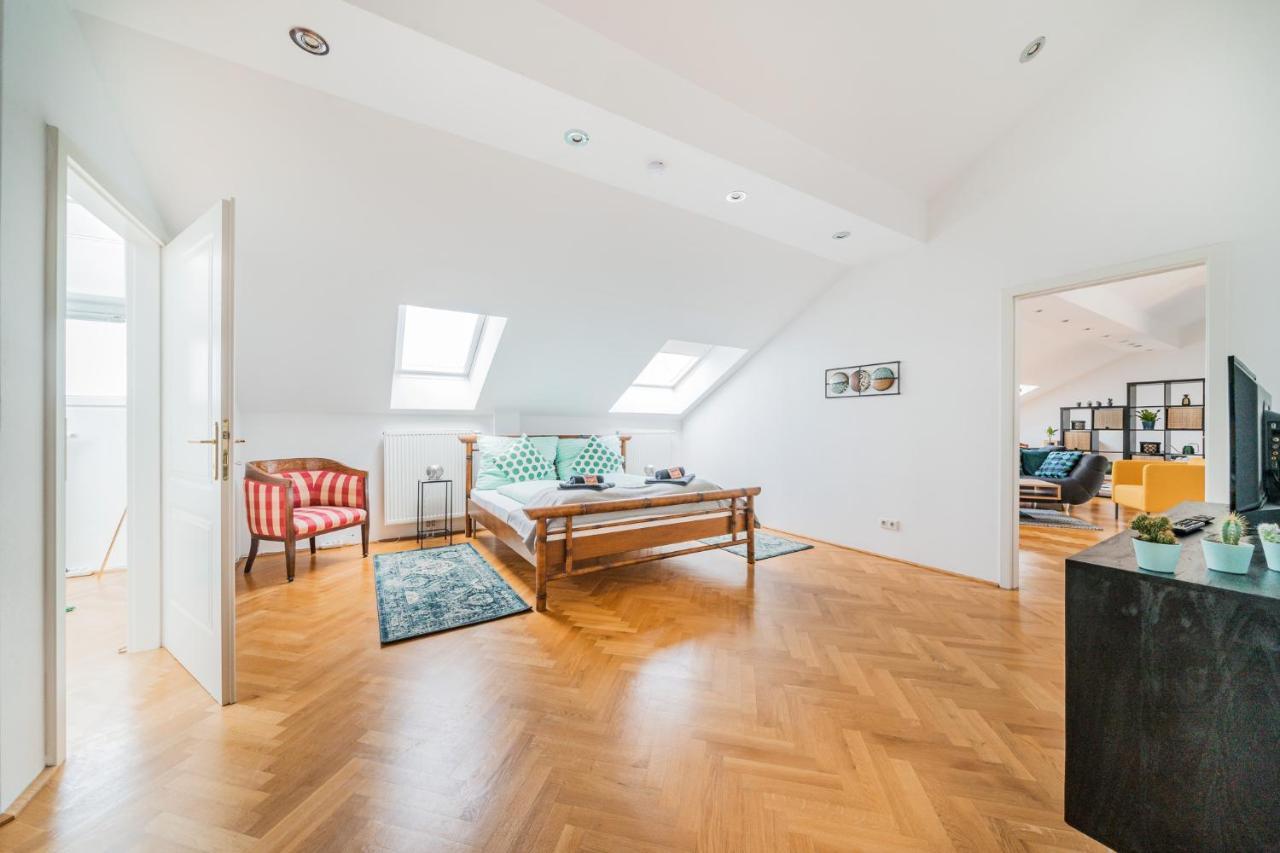 Penthouse Apartment - Sauna - Terrasse - Kamin - Ac Bécs Kültér fotó